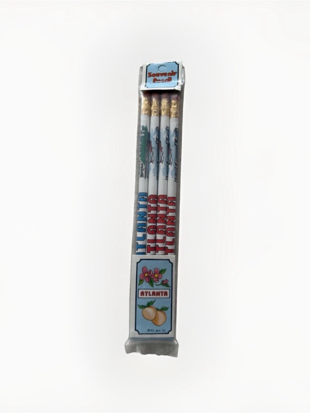 NEW in package Atlanta Souvenir Collectible Wood Pencils City Landmarks Peaches